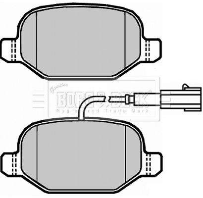 BORG & BECK Комплект тормозных колодок, дисковый тормоз BBP2309